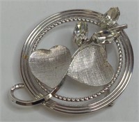 (XX) Sterling Silver Heart Brooch