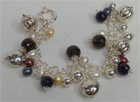 (XX) Sterling Silver Bracelet W/Pearls