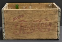 (AF) Vintage Pepsi-Cola Wooden Crate with Vintage