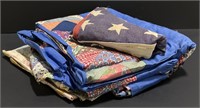 (AF) Lot of Assorted Fabrics ( Quilt Start - 90”