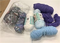 Lot ~ Assorted Purples & Blues Yarn