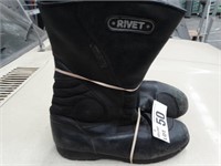 Rivet Motorcycle Boots, Size 42.8