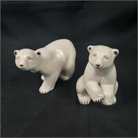 Porcelain Polar Bear Figurines