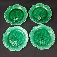4 x Wedgwood Green Cabbage 7-7/8" Plates