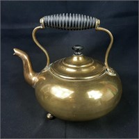 Brass Plated Footed Tea Pot