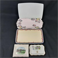 5 x Ceramic Trays - Old and Newer