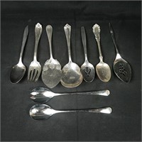 9 x S.P. and Stainless Serving Utensils