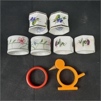 Ceramic and Bakelite Napkin Rings
