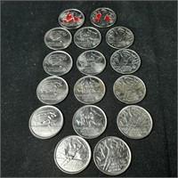 16 x 2002 Canadian Olympic Quarters