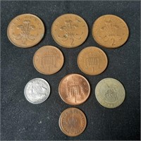 9 x Vintage British Coins