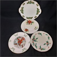 Four Nice Christmas Serving Plates