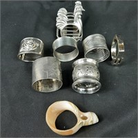 Great Chrome and SP Napkin Ring Lot