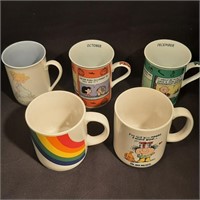 5 x Graphic Mugs - Peanuts, Rainbow ++
