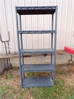 plastic shelving unit (34w x 6'h)