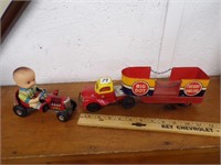 Toy wind-up tin truck (Walt Reach) and