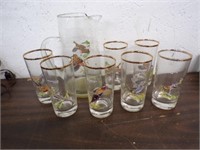 Ned Smith water pitcher & glass set