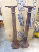 2 cast iron pedestals 30" h