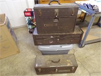 3 Kennedy metal tool boxes