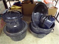 Large group of canner, steam and stock pots