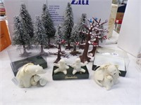 Dept 56 Trees and 3 Snow babies