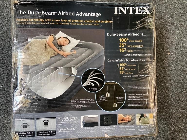 Intex Dura Beam Plus Air Bed Advantage Queen 16” 1/2"