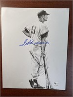 TED WILLIAMS SIGNED AUTOGRAPHED 8 X 10 PHOTO