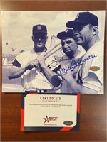 YOGI BERRA MICKEY MANTLE SIGNED AUTOGRAPHED 8 X