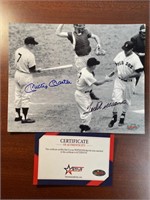 MICKEY MANTLE TED WILLIAMS SIGNED AUTOGRAPHED 8 X