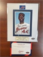 HANK AARON SIGNED AUTOGRAPHED PHOTO