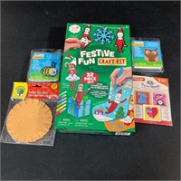 Lot 5 Kids Craft Kits Beads Elf on Shelf Decor