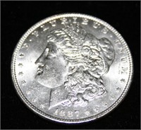 Brilliant 1887 Morgan Silver Dollar