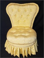 Dupioni silk boudoir chair fabric as is