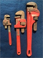 12", 10" and 6" Pipe Wrench
