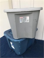 2- 18 Gallon Storage Totes with Lids