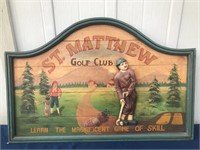 3D St. Matthew Golf Club Sign- 36" x 24"