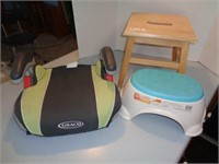Graco Booster Seat & 2 Step Stools