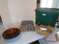 Cupcake Trays, Cookie Press, Large Glass Bowl