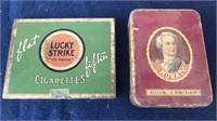 Lucky Strike and Club Cabinet Tins
