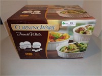 14 Piece French White Corning Ware in Box