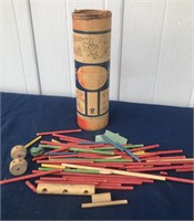 1953 Tinker Toys Can and Sticks