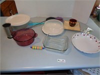 Bowl w/ Lid,  Casserole, Sq Pan, Fly Swather