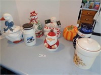 Snowman, Pumpkin, Goose & Oreo Cookie Jars