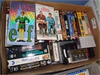 Box of Mixed VHS Tapes & DVD's
