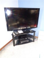 LG Flatscreen TV  & Stand, DVD Player & VCr