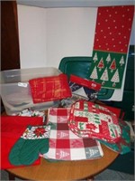 Large Lot of Christmas Placemats, Runners, &
