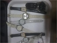 Tray of watches and a folding knife