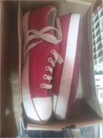 Levi's red and white tennis shoes size 13 m