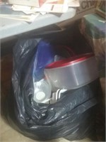 Large bag of plastic storage containers bowls a