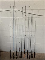 Lot of 10 Fishing Poles