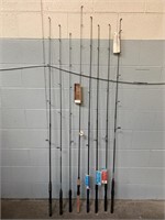 Lot of 8 Fishing Poles